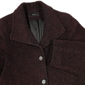 DALE Women's Size 4 Burgundy Brown Alpaca Suri Wool Blend Winter Overcoat Coat